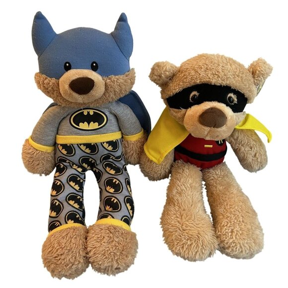Batman & Robin GUND Plush Toys Set With Original Tags on Robin - Picture 1 of 4